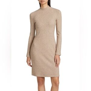 NWT Vince Ribbed Long-Sleeve Short Dress